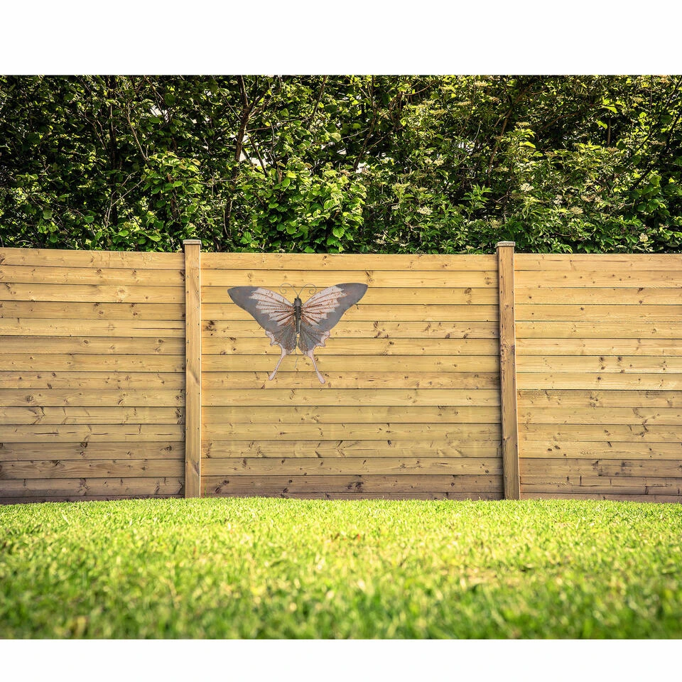 Decoris Muurvlinder - Metaal - Vlinder - 34 X 24 Cm - Afbeelding 2