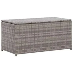 VidaXL Tuinbox 100x50x50 Cm Poly Rattan Grijs