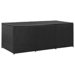 VidaXL Tuinbox 180x90x75 Cm Poly Rattan Zwart