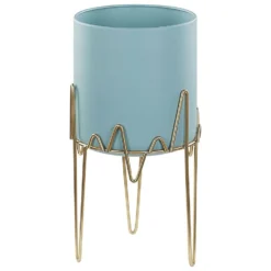 Beliani Plantenbak Voor Buiten KALANDRA - Blauw Ijzer