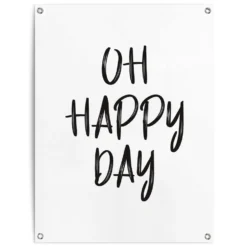 Tuinposter Fijne Dag 80x60 Cm Zwart-Wit