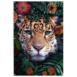 Tuinposter Jungle Luipaard 120x80 Cm Bont