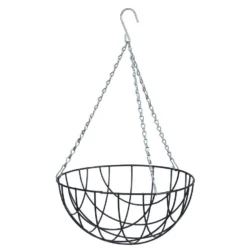 Nature Hanging Basket - Metaaldraad - Donkergroen - 16 X 30 X 30 Cm