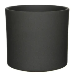 Mica Decorations Bloempot - Donkergrijs - Mat - Keramiek - 28 X 26 Cm