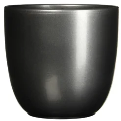 Mica Decorations Bloempot - Antraciet Grijs - Keramiek - 31 X 28 Cm