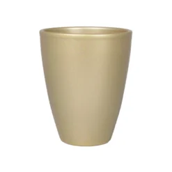 Floran Bloempot - Parelgoud - Keramiek - 13 X 17 Cm