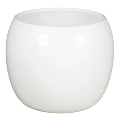 Floran Plantenpot - Glanzend - Wit - Keramiek - 21 X 17 Cm