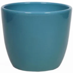 Floran Plantenpot - Oceaan Blauw - Glanzend - Keramiek - 15 X 13 Cm