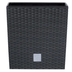 Prosperplast Plantenbak Rato - Antraciet - Rotan - Kunststof - 26 Cm