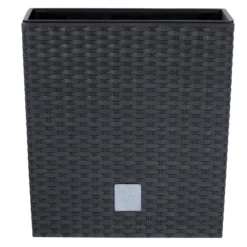 Prosperplast Plantenbak Rato - Antraciet - Rotan - Kunststof - 40 Cm