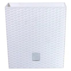 Prosperplast Plantenbak Rato - Wit - Rotan - Kunststof - 26 Cm