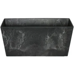 Ter Steege Plantenbak - Kunststof En Steenpoeder - Zwart - 37 X 17 Cm