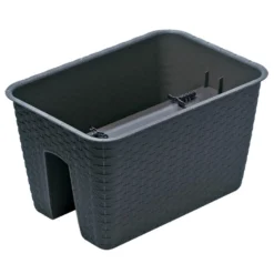 Prosperplast Plantenbak Ratolla - Antraciet - Rotan - Buiten - 39 Cm