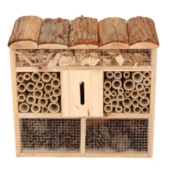 Merkloos Insectenhotel - Voor Bijen En Vlinders - Hout - 30 Cm
