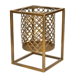 Merkloos Plantenstandaard - Goudkleurig - Metaal - 20 Cm