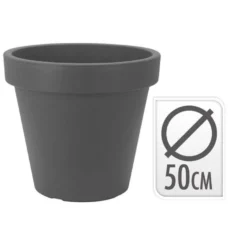 KOOPMAN Bloempot E&K Dia 50cm Antraciet
