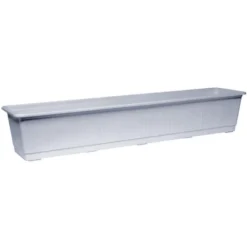Geli Plantenbak - Lichtgrijs - Rechthoekig - Kunststof - 80 X 17,5 X 14,5 Cm