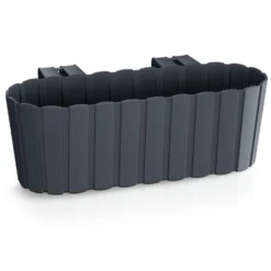 Prosperplast Plantenbak - Voor Balkon - Met Haak - Antraciet - 38 Cm