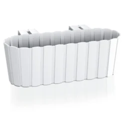 Prosperplast Plantenbak - Voor Balkon - Wit - Met Haken - 38 Cm