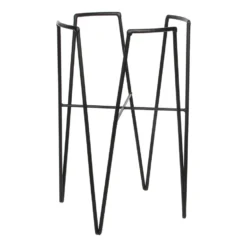 Mica Decorations Blom Plantenstandaard - L25 X B25 X H38 Cm - Zwart