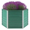 VidaXL Plantenbak Verhoogd 129x129x77 Cm Gegalvaniseerd Staal Groen