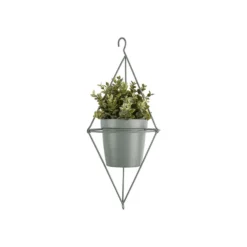 PRESENT TIME Hangende Plantenpot Spatial Diamond - IJzer Jade Groen - 13x12cm