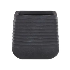 Beliani Plantenbak Voor Buiten PARIKIA - Zwart Polyresin