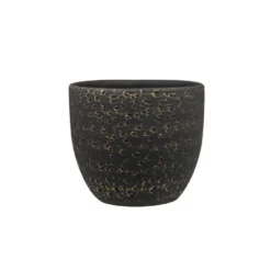 Steege Plantenpot Rinca - Zwart - Lava Look - 21 X 19 Cm