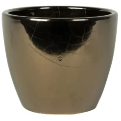 Steege Bloempot - Goud - Scandinavische Look - Keramiek - 18 X 16 Cm