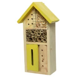 Decoris Insectenhotel - Geel - Vurenhout - 26 Cm