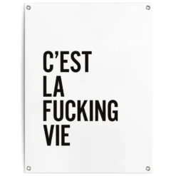 Tuinposter Het Leven 80x60 Cm Zwart-Wit