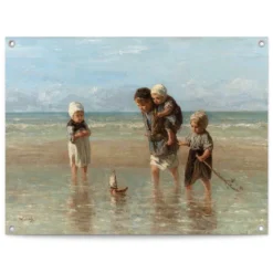 Tuinposter Israëls Kinderen Der Zee 60x80 Cm Beige