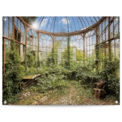 Tuinposter Tuinpaviljoen 60x80 Cm Groen