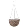 Plantenpot - Bruin - Rieten Mand - Hanging Basket - 31 Cm