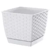 Prosperplast Plantenpot - Rotan - Vierkant - Wit - 19 X 16 Cm