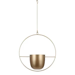 Mica Decorations Dexter Hangende Bloempot - L34 X B14 X H65 Cm - Goud