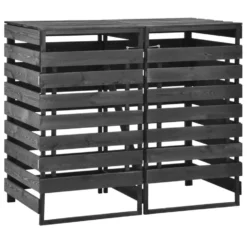 VidaXL Containerberging Dubbel 140x75x121 Cm Geverfd Grenenhout