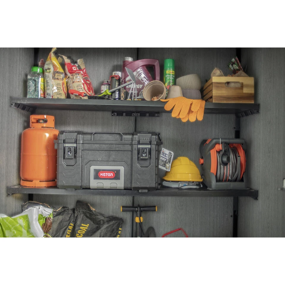 Keter Cortina Alto Tuinkast - 140x73,6x170,4 Cm - Grijs - Afbeelding 4