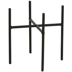 Plantenpot/bloempot Plantenstandaard/verhoger Zwart Metaal H14 X B9,5 Cm