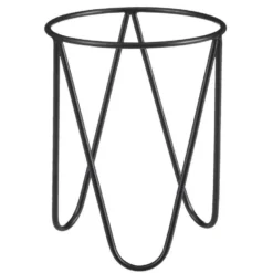 Mica Decorations Bloempot Plantenstandaard/verhoger - Zwart - D19 X H26 Cm