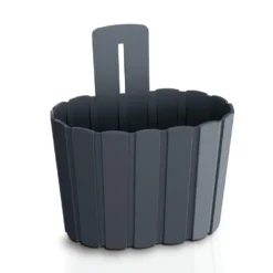 Merkloos Prosperplast Plantenpot - Antraciet - Ophang - Kunststof - D20xH15 Cm