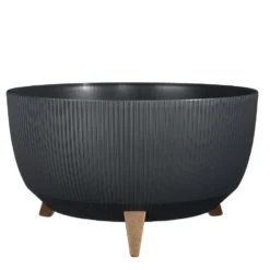 Mica Decorations Doppio Schaal Op Poten - H22 X Ø47 Cm - Grijs