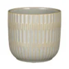 Mica Decorations Plantenpot - Keramiek - Lichtgrijs - D12,5/H11cm