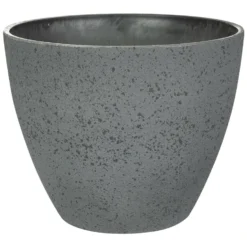 Ter Steege Bloempot/plantenpot - Buiten - Antraciet - D19/H15 Cm
