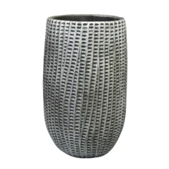 Ter Steege Bloempot/plantenpot - Binnen - Zwart/metaal - D15/H24 Cm