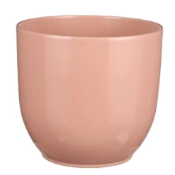 MIca Decorations Planten/bloempot Tusca - Lichtroze - D22/H20 Cm