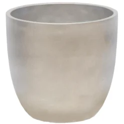 Mega Collections Plantenpot - Keramiek - Zilver - D18 Cm