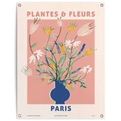 Tuinposter Bloemen 80x60 Cm Bont