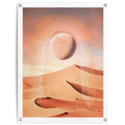 Tuinposter Woestijn 80x60 Cm Bruin