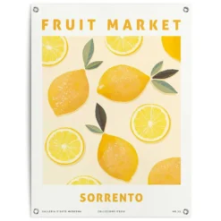 Tuinposter Lemons 80x60 Cm Geel